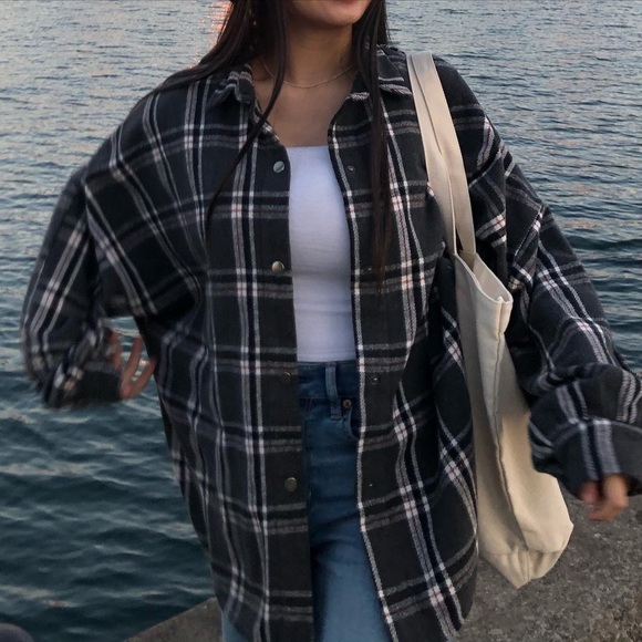 Plaid sweater oversized - Picture 4 of 4